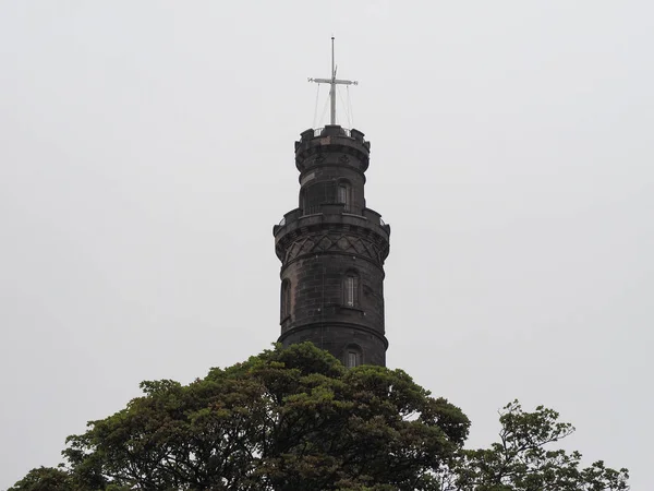 Das Nelson Denkmal Auf Dem Calton Hill Edinburgh — Stockfoto