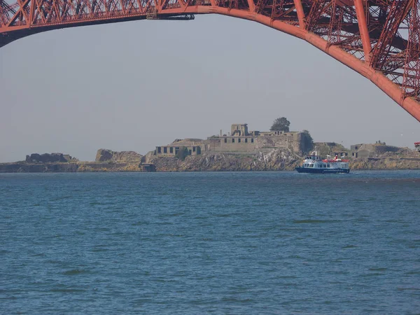 Forth Bridge Fribärande Järnvägsbro Över Det Firth Fram Byggdes 1882 — Stockfoto