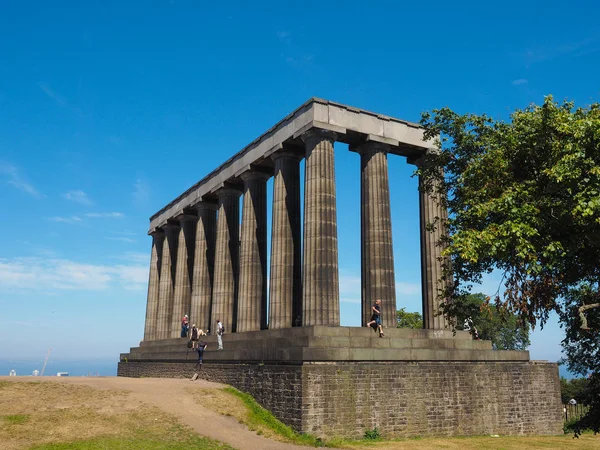 Edinburgh Reino Unido Circa June 2018 Monumento Nacional Escocês Calton — Fotografia de Stock