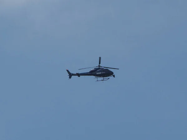 London Circa June 2018 Bbc News Helicopter Hovering London City — Stock Photo, Image