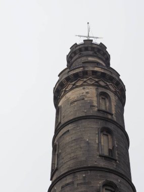 Nelson anıt Calton Hill Edinburgh, İngiltere