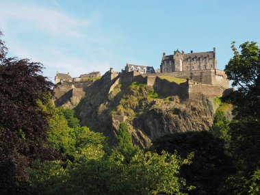 Edinburgh castle Castle Rock'da Edinburgh, İngiltere