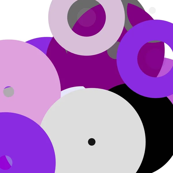 Ilustración Abstracta Minimalista Color Gris Violeta Con Círculos Útiles Como —  Fotos de Stock