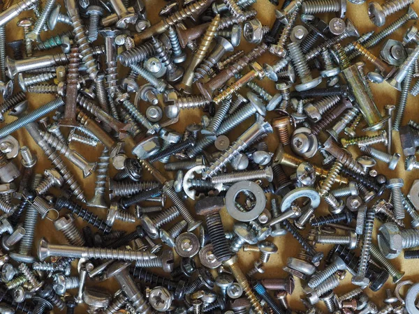 Industrial Steel Hardware Bolt Nut Screw Washer Useful Background — Stock Photo, Image