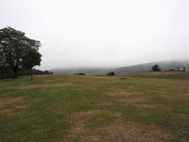 Arthur'un koltuk Calton Hill Edinburgh, İngiltere'de görülen Holyrood Park