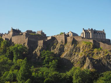 Edinburgh castle Castle Rock'da Edinburgh, İngiltere