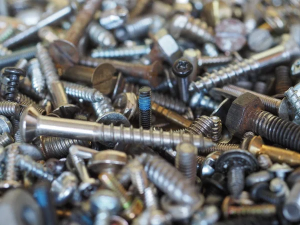 Industrial Steel Hardware Bolt Nut Screw Washer Useful Background — Stock Photo, Image