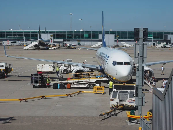 Londyn Około Czerwca 2018 Boeing 737 Zaparkowany Lotnisko Stansted — Zdjęcie stockowe