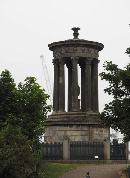 Monument Dugald Steward Sur Calton Hill Édimbourg Royaume Uni — Photo