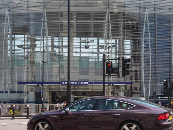 Londres Reino Unido Circa Junio 2018 Estación Metro Ferrocarril Blackfriars — Foto de Stock