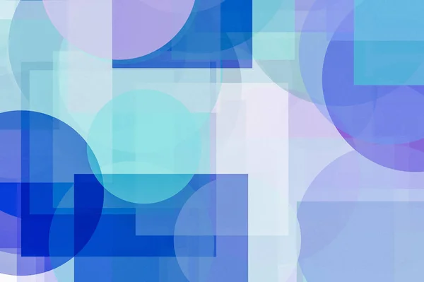 Texturizado Abstrato Ilustração Azul Violeta Minimalista Com Círculos Quadrados Úteis — Fotografia de Stock