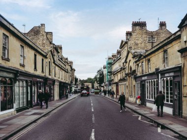 Bath, İngiltere - Eylül 2016 yaklaşık: Bath şehir gelen turist