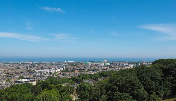 Calton Hill Edinburgh Ngiltere Görülen Şehrin Havadan Görünümü — Stok fotoğraf