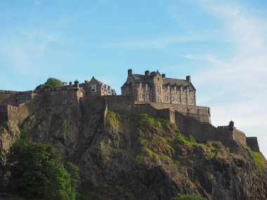 Edinburgh castle Castle Rock'da Edinburgh, İngiltere
