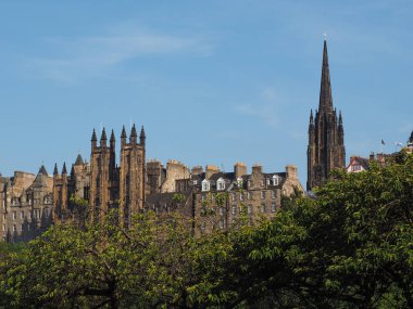 Edinburgh, İngiltere'de şehir görüntüsü