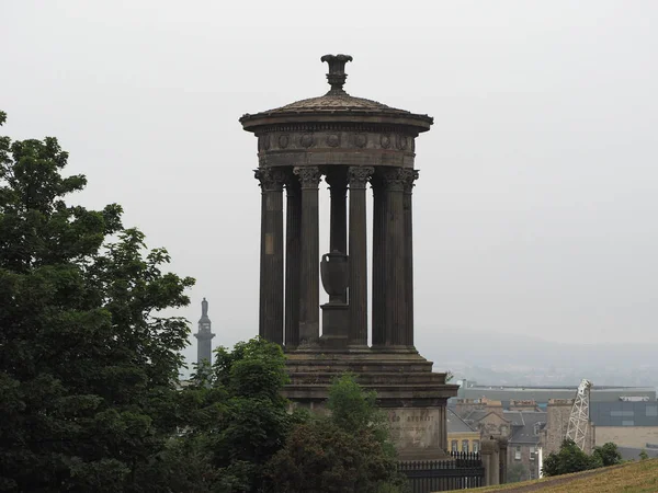 Dugald Steward Monument Calton Hill Edinburgh — Stock Photo, Image