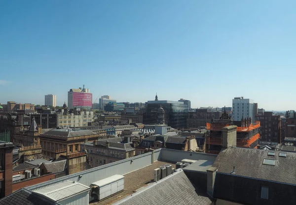 Glasgow Ngiltere Haziran 2018 Yaklaşık Şehrin Havadan Görünümü — Stok fotoğraf