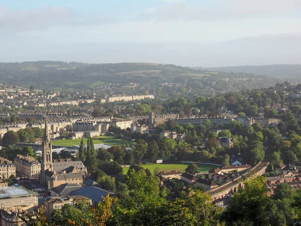 Bath Ngiltere Şehrin Havadan Görünümü — Stok fotoğraf