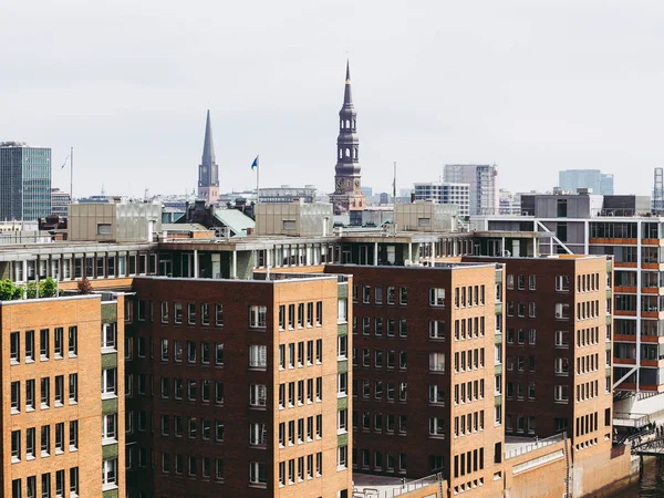 Hamburg Alemania Circa Mayo 2017 Vista Aérea Del Horizonte Ciudad — Foto de Stock