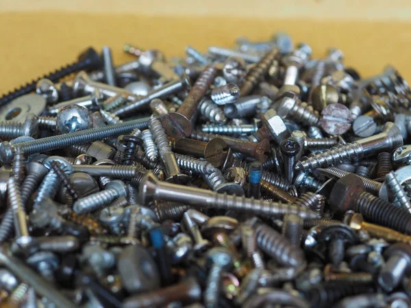 Industrial Steel Hardware Bolt Nut Screw Washer Useful Background — Stock Photo, Image