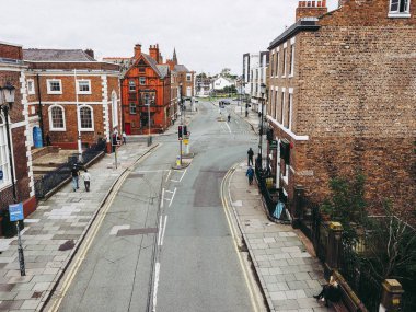 Chester, İngiltere - Haziran 2016 yaklaşık: Görünüm eski şehir merkezinin