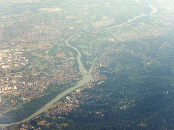 Luchtfoto Van Stad Van Settimo Torinese Italië — Stockfoto