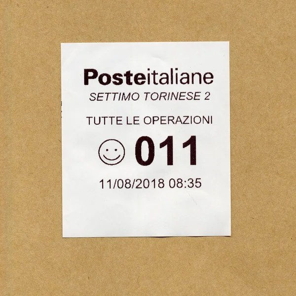 Settimo Torinese Italy Circa August 2018 Poste Italiane Italian Post — Stock Photo, Image