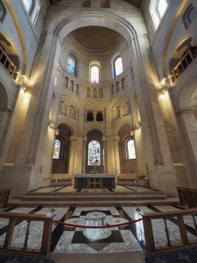 Belfast, İngiltere - Haziran 2018 yaklaşık: St Anne Cathedral (aka Belfast Katedrali) kilise iç