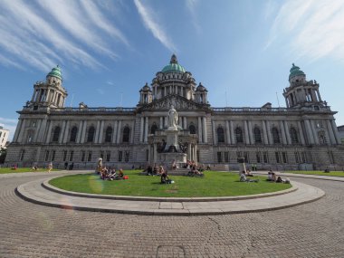 Belfast, İngiltere - Haziran 2018 yaklaşık: Belfast City Hall