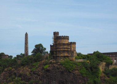 Vali evi ve siyasi şehit dikilitaş Calton Hill Edinburgh, İngiltere