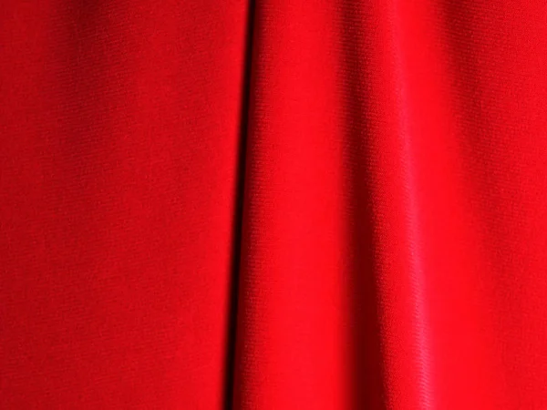 Red Fabric Curtain Used Theatre — Stock fotografie