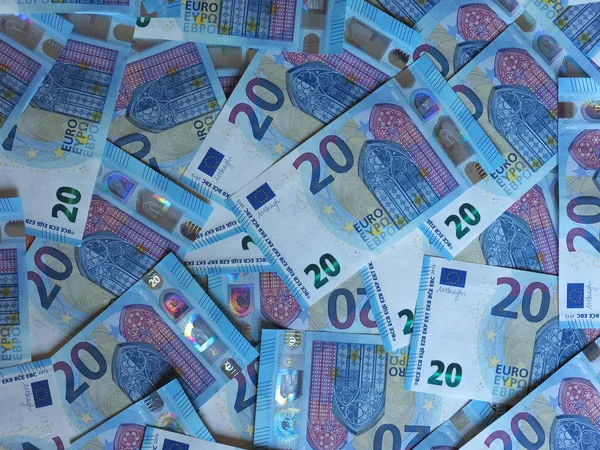 Pieniądze Banknotów Euro Eur Waluta Unii Europejskiej — Zdjęcie stockowe