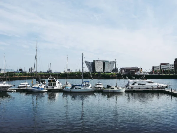 Belfast Storbritannien Circa Juni 2018 Titanic Belfast Centrum Platsen För — Stockfoto