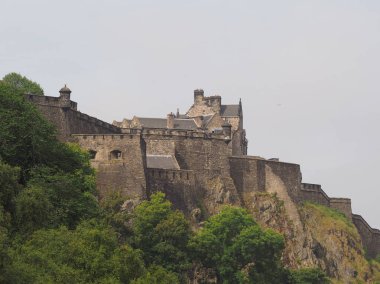 Edinburgh castle Castle Rock'da Edinburgh, İngiltere