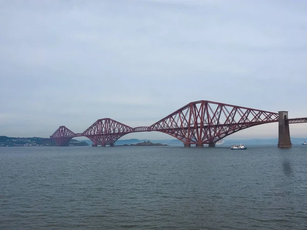 Forth Bridge Cantilever Railway Bridge Firth Forth Construído 1882 Edimburgo — Fotografia de Stock