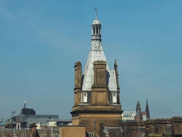 Vista Aérea Cidade Glasgow Reino Unido — Fotografia de Stock