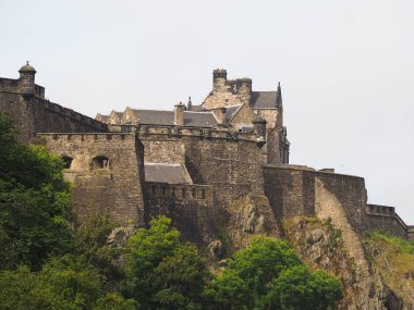 Edinburgh castle Castle Rock'da Edinburgh, İngiltere
