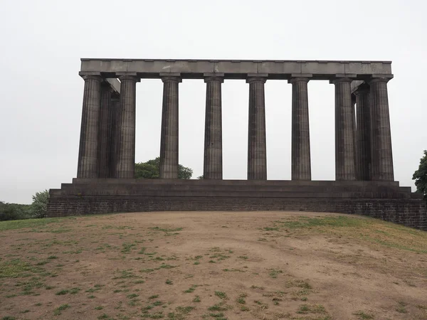 Skoç Ulusal Anıt Calton Hill Edinburgh Ngiltere — Stok fotoğraf