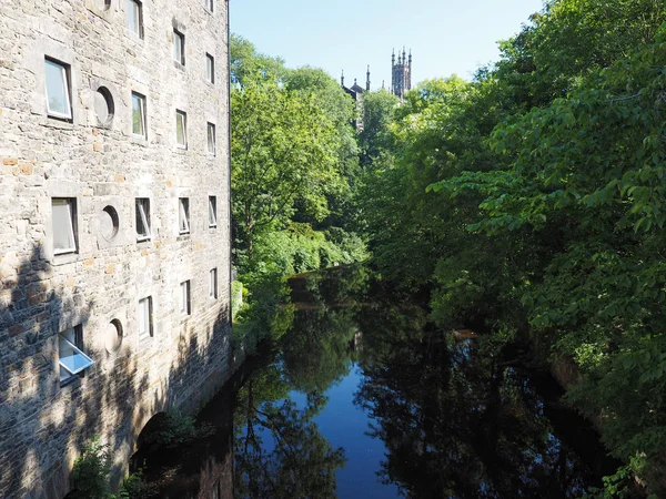 Voda Leith Řeka Dean Village Edinburgh Velká Británie — Stock fotografie