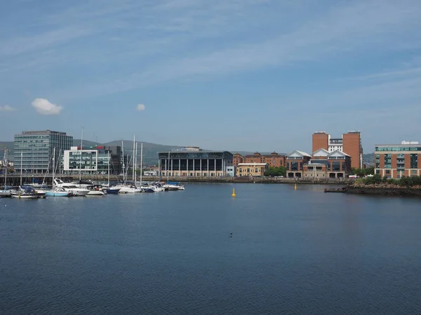 Belfast Ngiltere Haziran 2018 Yaklaşık Belfast Harbour Deniz Hub — Stok fotoğraf