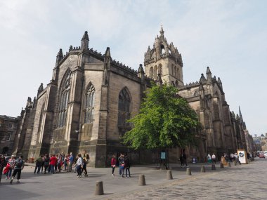 Edinburgh, İngiltere - Haziran 2018 yaklaşık: St Giles Cathedral Kilisesi (aka yüksek Kirk, Edinburgh)