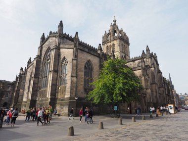Edinburgh, İngiltere - Haziran 2018 yaklaşık: St Giles Cathedral Kilisesi (aka yüksek Kirk, Edinburgh)