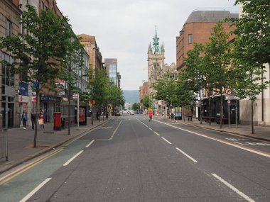 Belfast, İngiltere - Haziran 2018 yaklaşık: Görünüm Belfast şehir