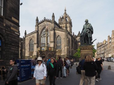 Edinburgh, İngiltere - Haziran 2018 yaklaşık: St Giles Cathedral Kilisesi (aka yüksek Kirk, Edinburgh)