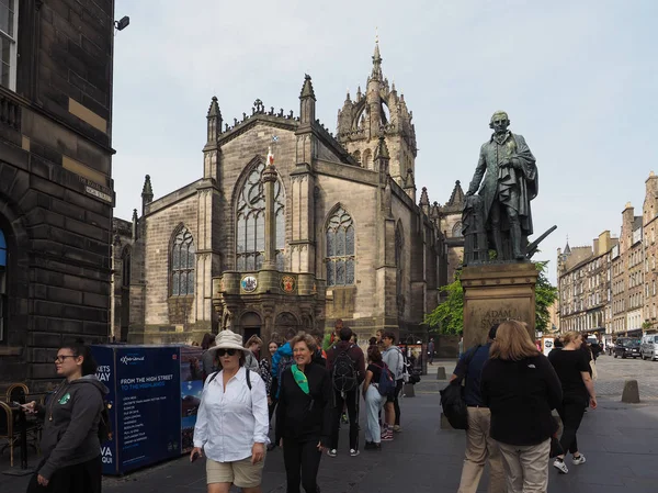 Edinburgh Ngiltere Haziran 2018 Yaklaşık Giles Cathedral Kilisesi Aka Yüksek — Stok fotoğraf
