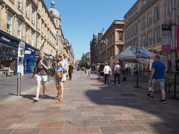 Glasgow Ngiltere Haziran 2018 Yaklaşık Nsanlar Şehir Merkezi — Stok fotoğraf