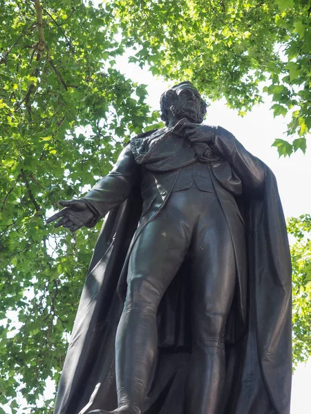 London Juni 2018 Statue Des Earl Derby Auf Dem Parlamentsplatz — Stockfoto