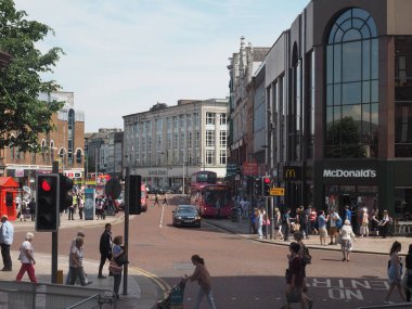 Belfast, İngiltere - Haziran 2018 yaklaşık: Görünüm Belfast şehir