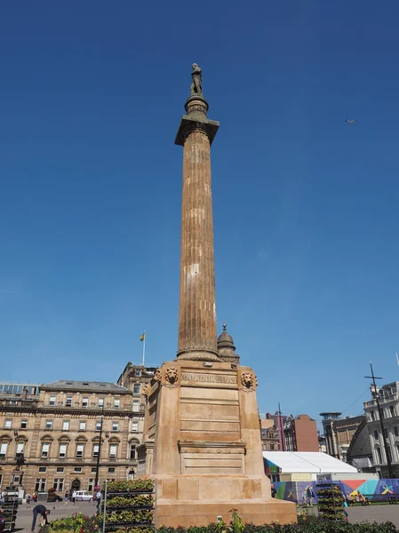 Glasgow Ngiltere Haziran 2018 Yaklaşık Sir Walter Scott Sütununda George — Stok fotoğraf