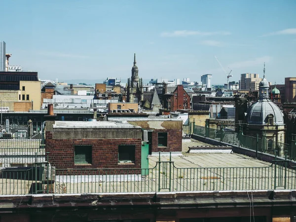 Letecký Pohled Město Glasgow Velká Británie — Stock fotografie